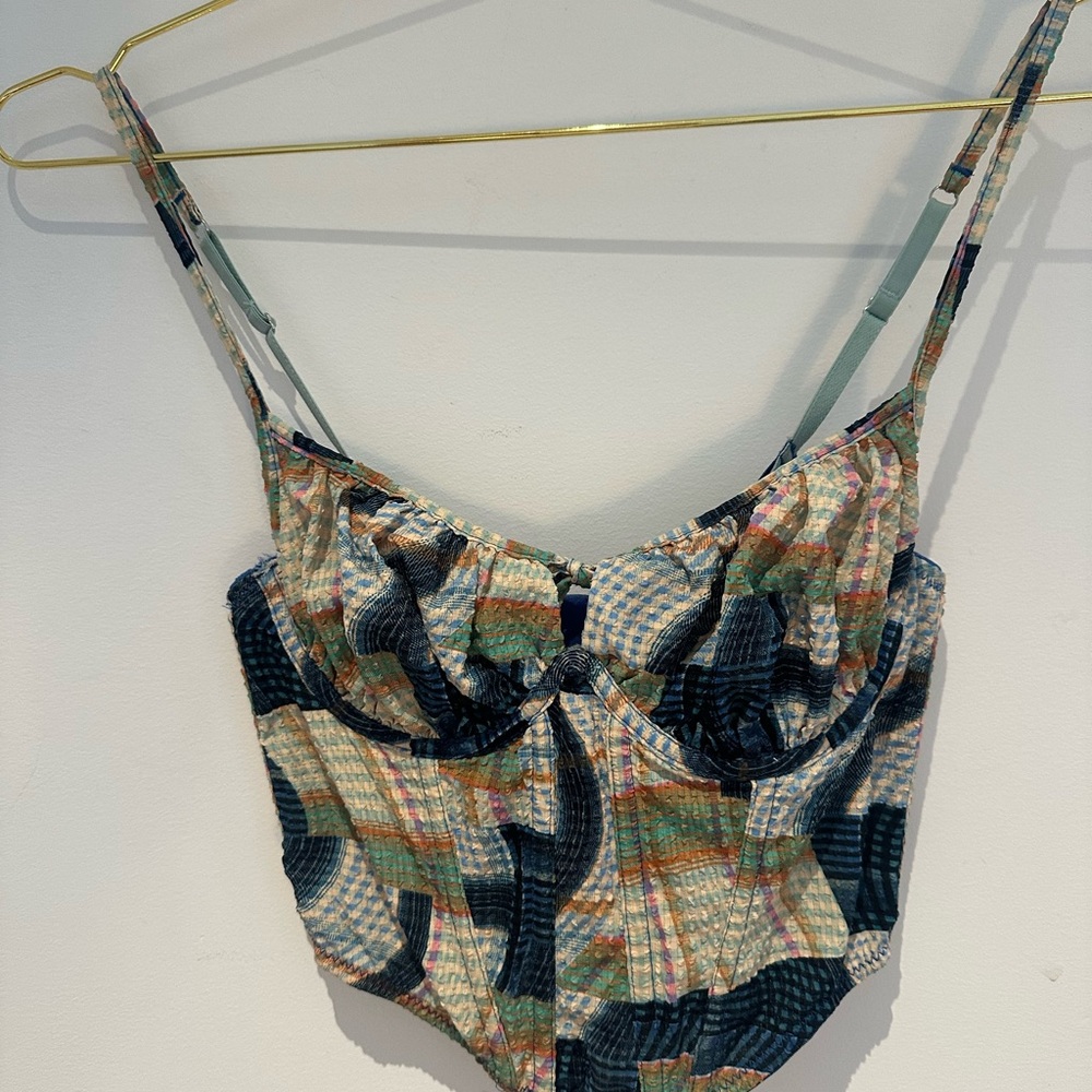UO Multicolor Patterned Corset